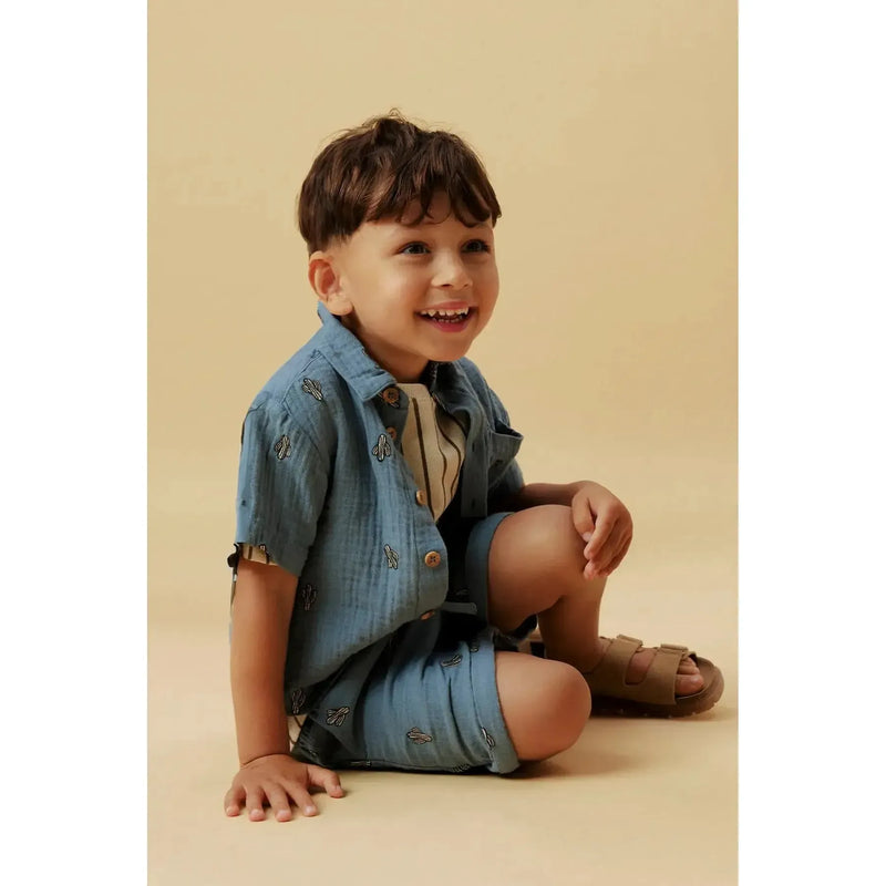 Name it Shorts JOSHUA - Blue Mirage-Shorts-Name it-Ollifant.dk