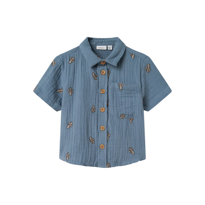 Name it Skjorte JOSHUA - Blue Mirage-Skjorte-Name it-Ollifant.dk