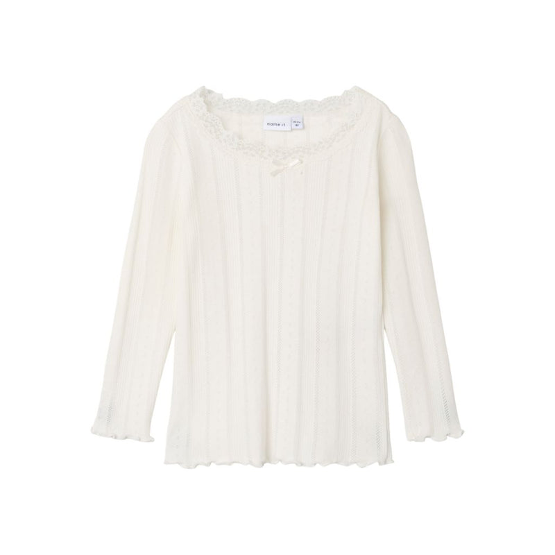 Name it Slim Top FREDA - Snow White-Bluser-Name it-Ollifant.dk