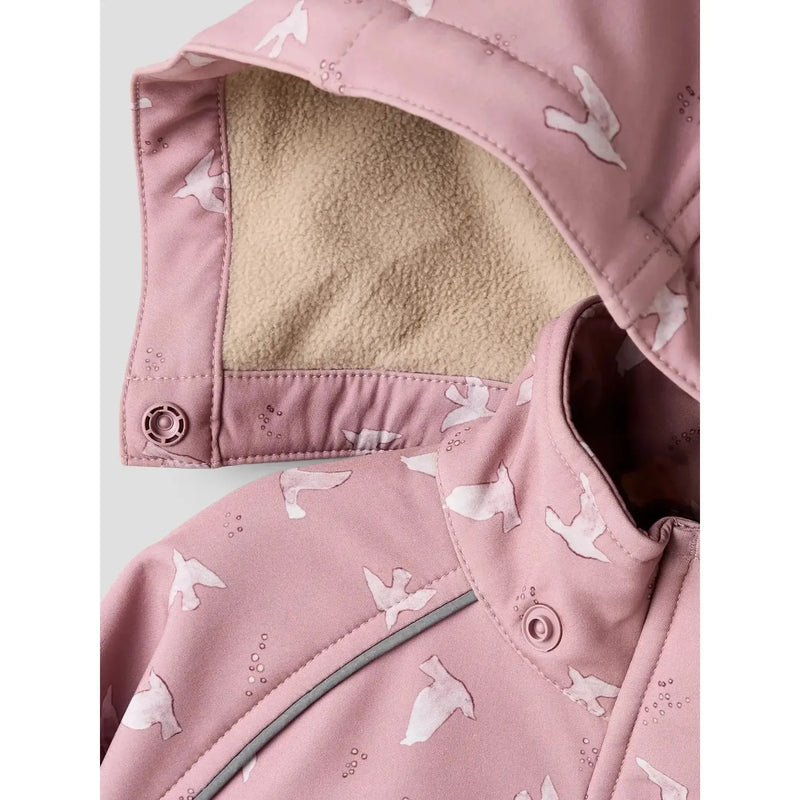 Name it softshell jakke - Woodrose Bird-softshell-Name it-Ollifant.dk
