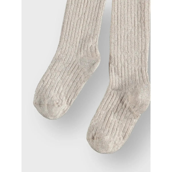 Name it stømpebukser GLITTER RIB NOOS - Moonbeam-Strømpebukser-Name it-Ollifant.dk