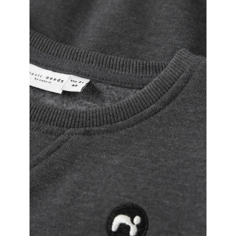 Name it Sweater VIMO NOOS - Dark grey melange-Sweater-Name it-Ollifant.dk