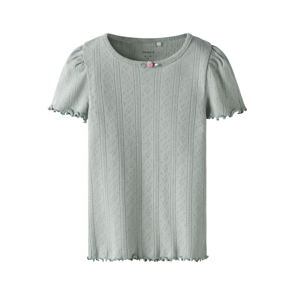 Name it T-shirt JSILKE - Aqua Grey-t-shirt-Name it-Ollifant.dk