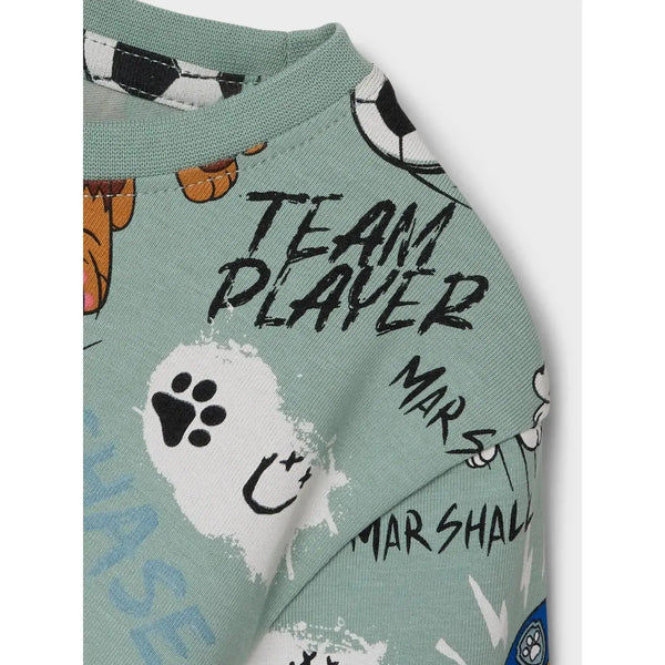 Name it t-shirt JUBI PAW PATROL - Dusty Blue-t-shirt-Name it-Ollifant.dk