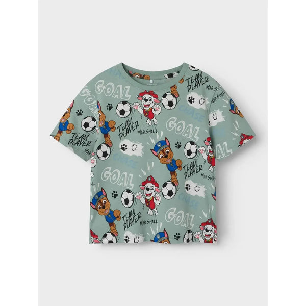 Name it t-shirt JUBI PAW PATROL - Dusty Blue-t-shirt-Name it-Ollifant.dk