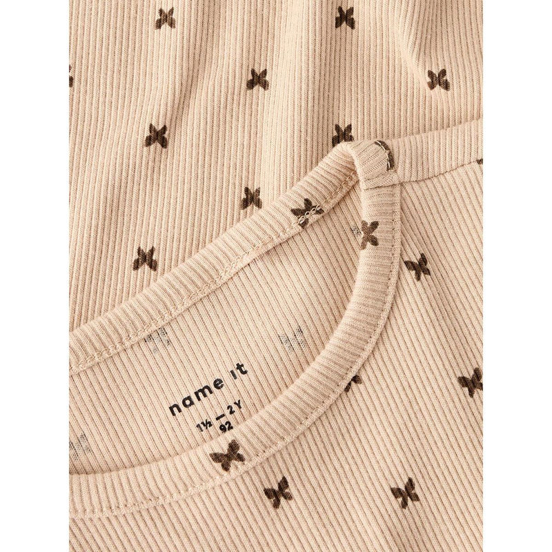 Name it T-shirt KARLIA - Oxford Tan-t-shirt-Name it-Ollifant.dk