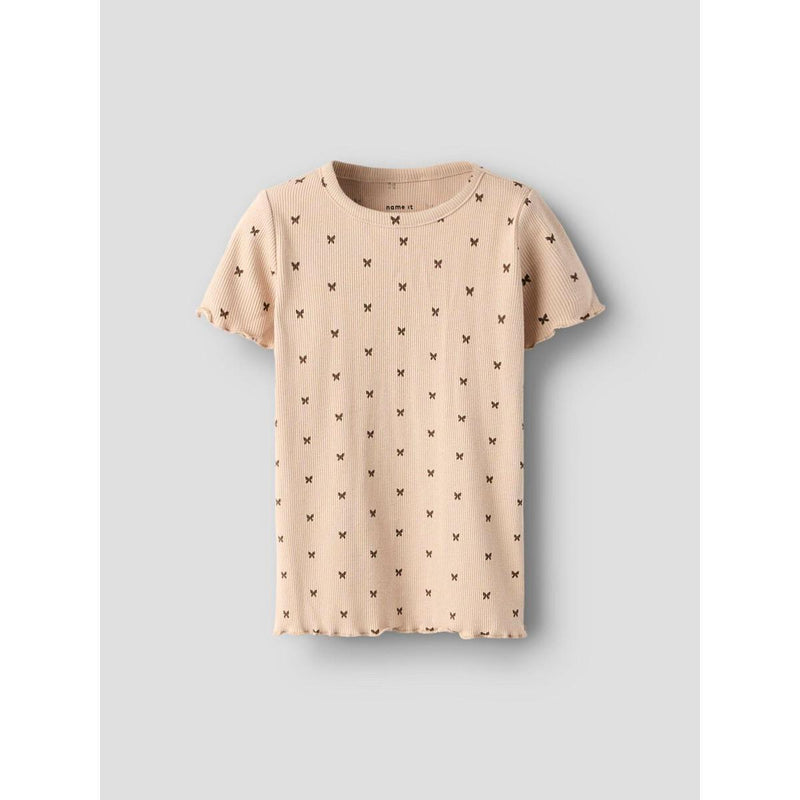 Name it T-shirt KARLIA - Oxford Tan-t-shirt-Name it-Ollifant.dk