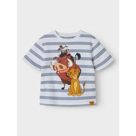 Name it T-shirt Lionking AUDO - Bright White-t-shirt-Name it-Ollifant.dk