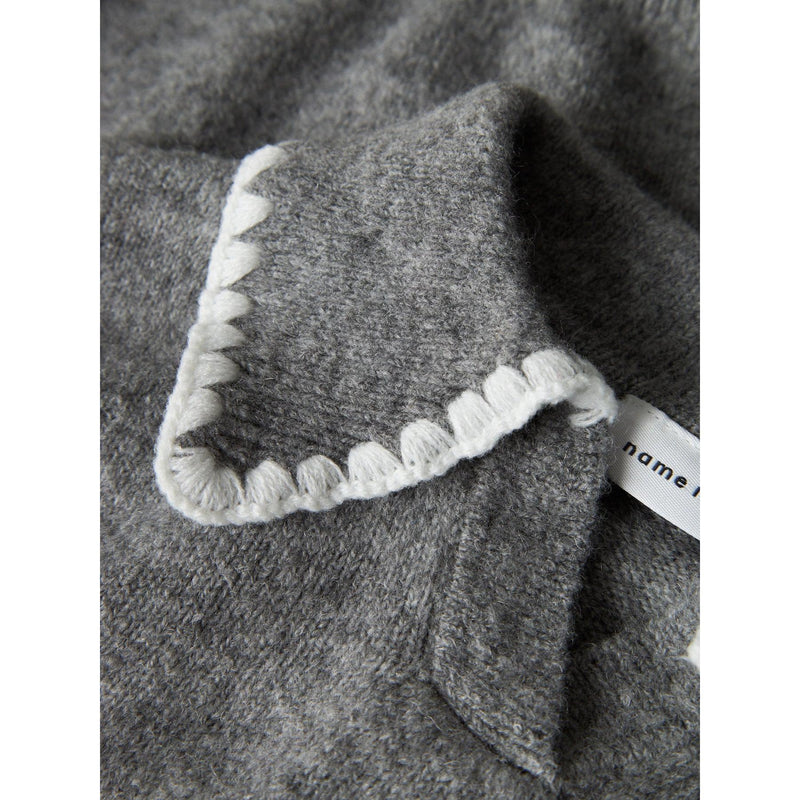 Name it Trøje RIKASA - Grey Melange-Striktrøje-Name it-Ollifant.dk