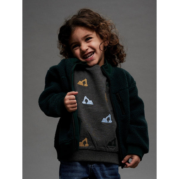 Name it trøje SANDRO - Dark Grey Melange-Trøje-Name it-Ollifant.dk