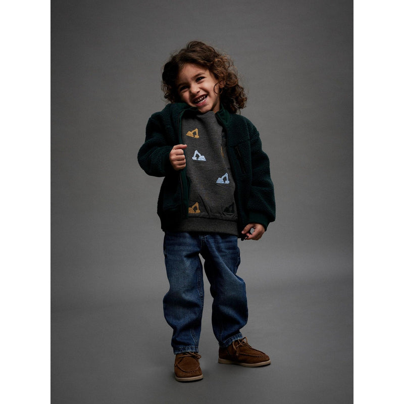 Name it trøje SANDRO - Dark Grey Melange-Trøje-Name it-Ollifant.dk