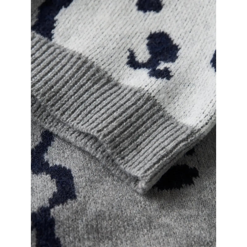 Name it trøje SAVEL - Grey Melange-Trøje-Name it-Ollifant.dk