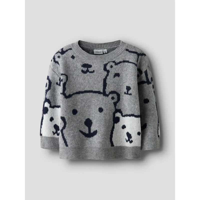 Name it trøje SAVEL - Grey Melange-Trøje-Name it-Ollifant.dk