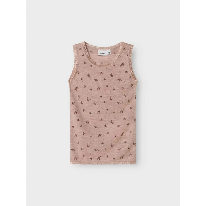 Name it Undertrøje WANG ULD NOOS - Grey Small Flowers-undertøj-Name it-Ollifant.dk