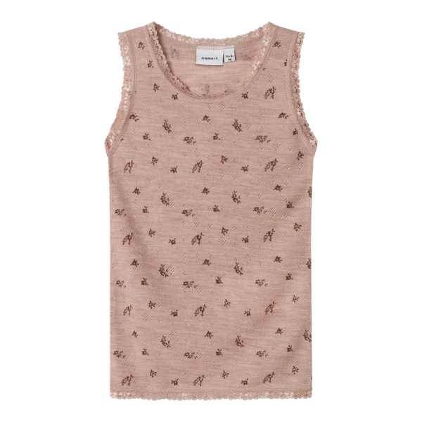 Name it Undertrøje WANG ULD NOOS - Grey Small Flowers-undertøj-Name it-Ollifant.dk