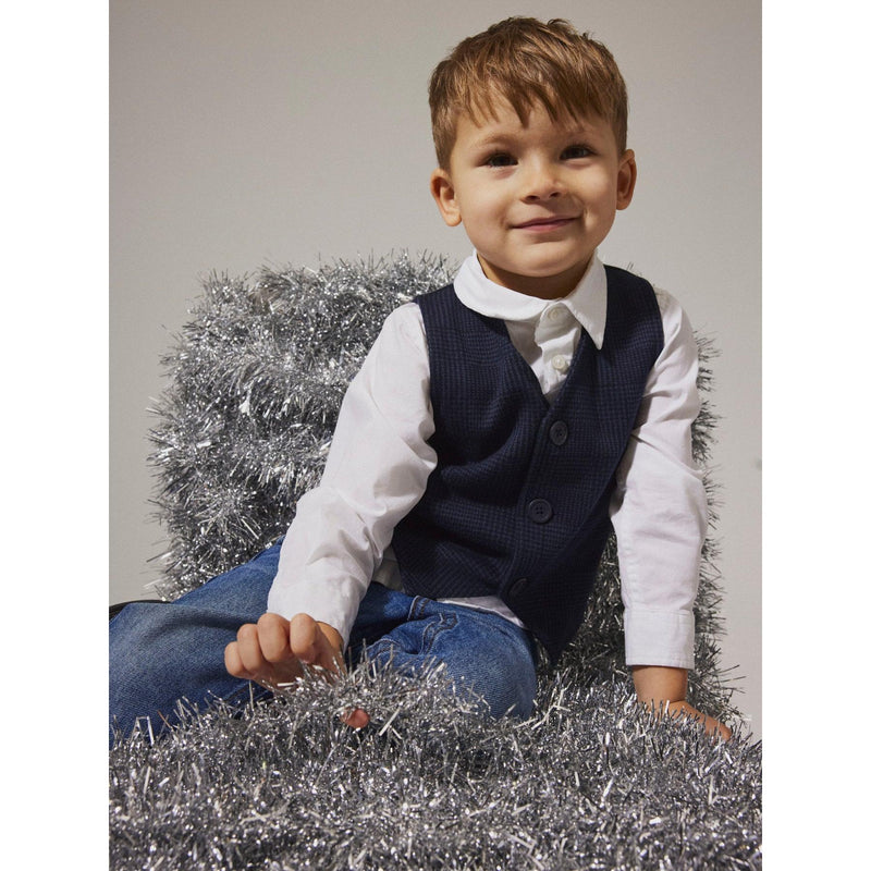 Name it Vest ROBINO - Navy blazer/Chech-Vest-Name it-Ollifant.dk