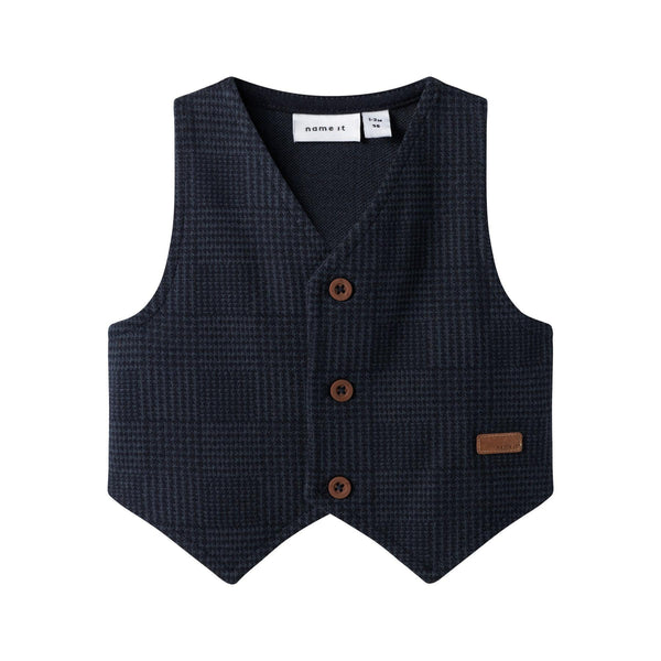 Name it Vest ROBINO - Navy Blazer/Chech-Vest-Name it-Ollifant.dk