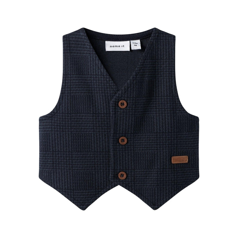 Name it Vest ROBINO - Navy Blazer/Chech-Vest-Name it-Ollifant.dk
