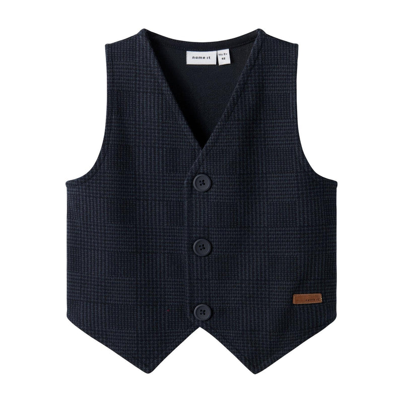 Name it Vest ROBINO - Navy blazer/Chech-Vest-Name it-Ollifant.dk