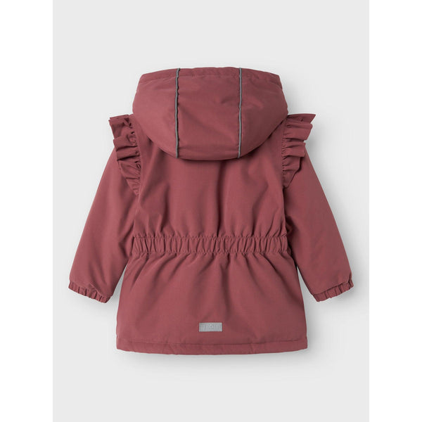Name it vinterjakke SNOW05 FRILL - Rose Brown-Jakke-Name it-Ollifant.dk