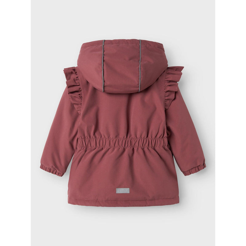 Name it vinterjakke SNOW05 FRILL - Rose Brown-Jakke-Name it-Ollifant.dk