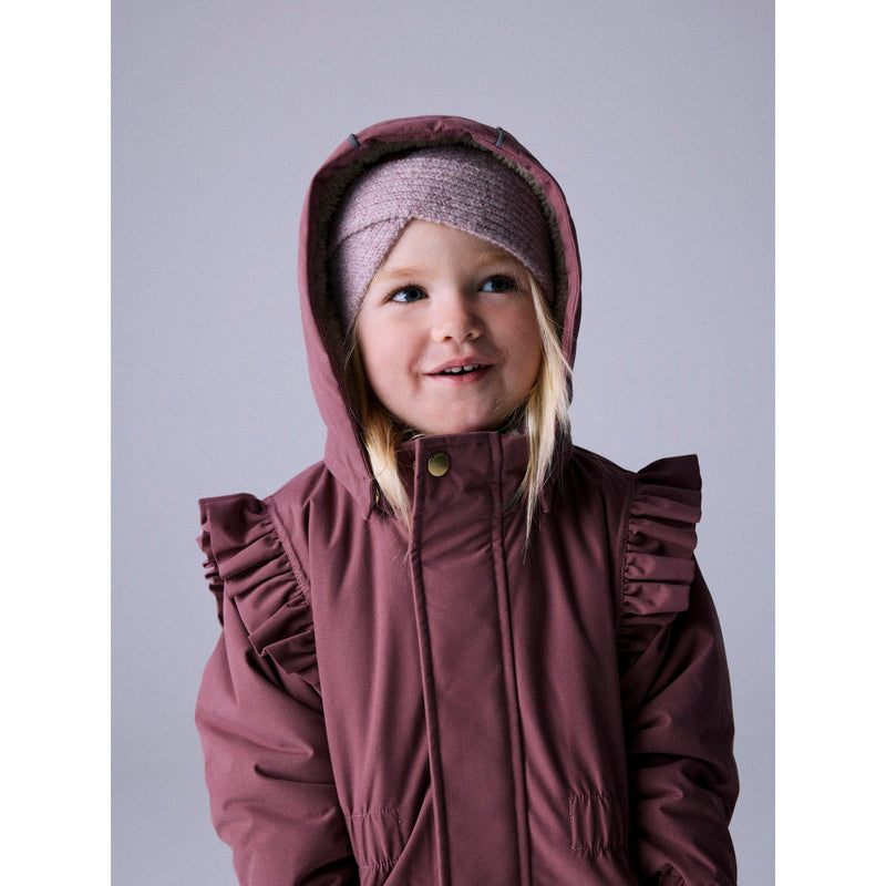 Name it vinterjakke SNOW05 FRILL - Rose Brown-Jakke-Name it-Ollifant.dk