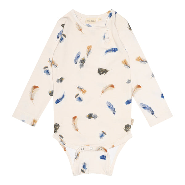 petit piao - Body L/S Printed - Feather-Body-petit piao-Ollifant.dk