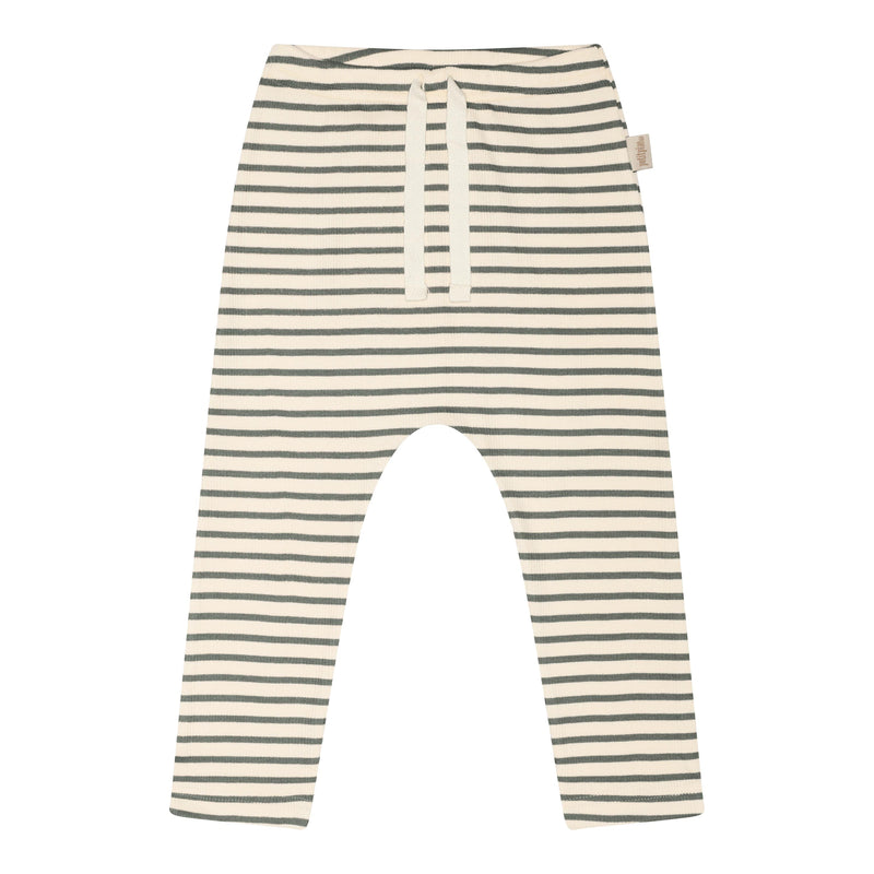 Petit piao - bukser MODAL STRIPED - Balsam Green/Off White-Bukser-petit piao-Ollifant.dk