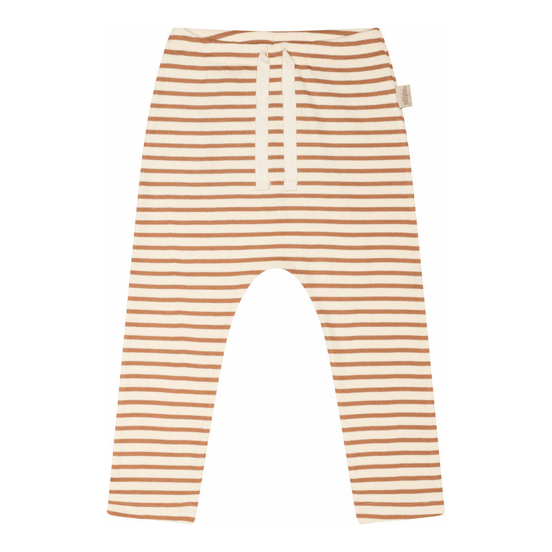 Petit piao - bukser MODAL STRIPED - Caramel/Off White-Bukser-petit piao-Ollifant.dk