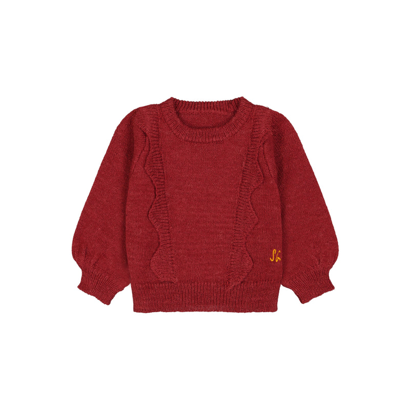 soft gallery - MEGAN KNIT PULLOVER - Tibetan Red-Striktrøje-Soft Gallery-Ollifant.dk