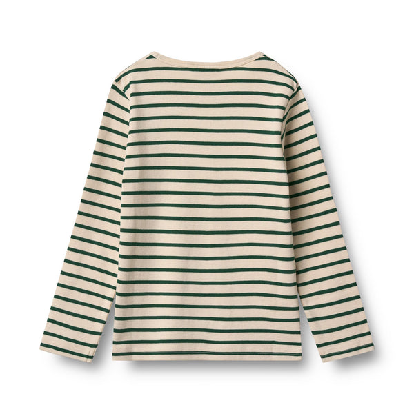 Wheat - Bluse STIG - Green stripe-Bluser-Wheat-Ollifant.dk