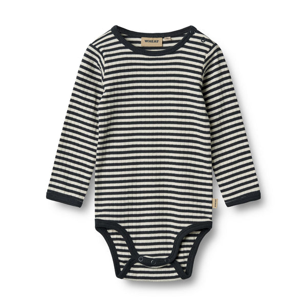 Wheat Body BERTI - Navy rib stripe-body-Wheat-Ollifant.dk
