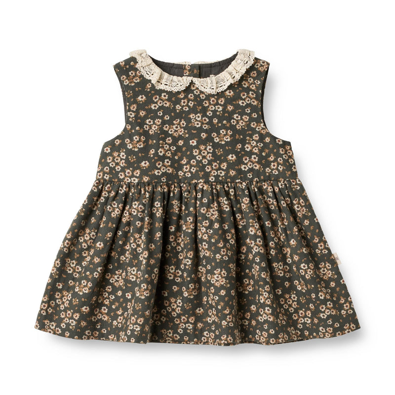 Wheat - Dress Elma Sleeveless - Black Coal Flowers-Kjole-Wheat-Ollifant.dk