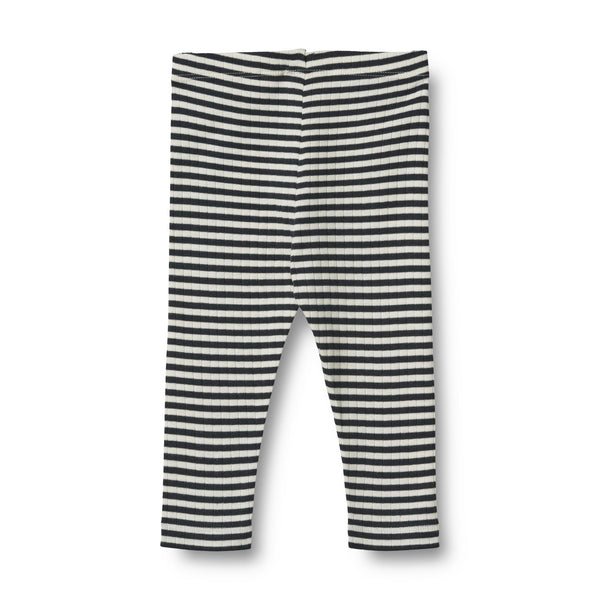 Wheat Leggings JULES - Navy rib stripe-Leggings-Wheat-Ollifant.dk