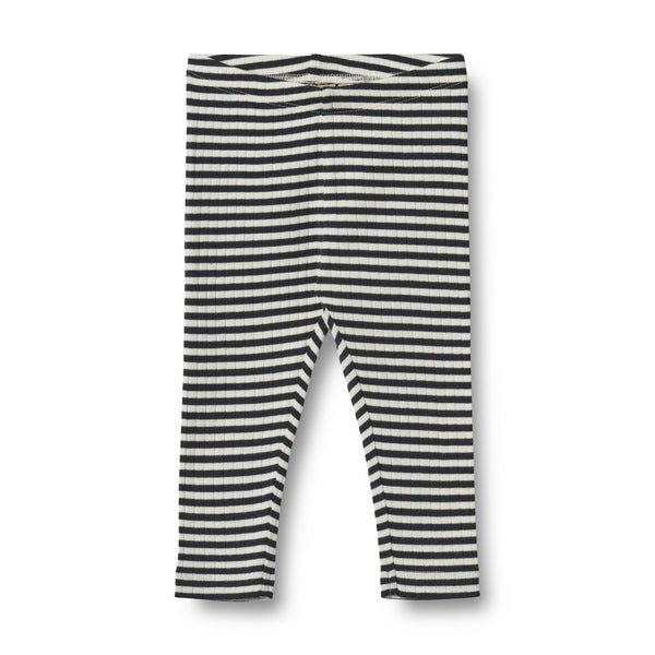 Wheat Leggings JULES - Navy rib stripe-Leggings-Wheat-Ollifant.dk