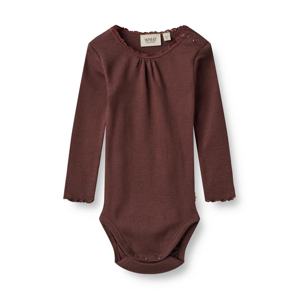 Wheat rib body LOTTA - aubergine-Body-Wheat-Ollifant.dk